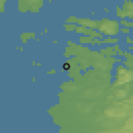 Shaded relief of the 46 km around Tananger, drawn from the GMTED2010 grid