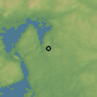 Shaded relief of the 45 km around Togrenda, drawn from the GMTED2010 grid