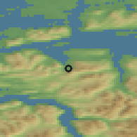 Shaded relief of the 44 km around Tomra, drawn from the GMTED2010 grid