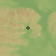 Shaded relief of the 45 km around Torget, drawn from the GMTED2010 grid