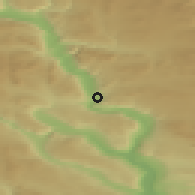 Shaded relief of the 45 km around Tretten, drawn from the GMTED2010 grid