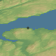 Shaded relief of the 44 km around Trolla, drawn from the GMTED2010 grid