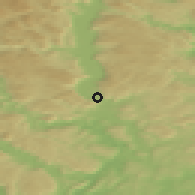 Shaded relief of the 46 km around Tveitsund, drawn from the GMTED2010 grid
