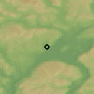 Shaded relief of the 45 km around Tyristrand, drawn from the GMTED2010 grid