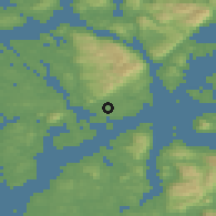 Shaded relief of the 45 km around Valvatna, drawn from the GMTED2010 grid