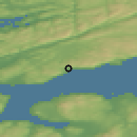Shaded relief of the 44 km around Vanvikan, drawn from the GMTED2010 grid