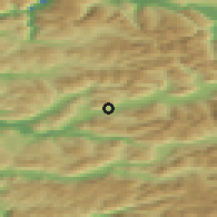 Shaded relief of the 45 km around Vassenden, drawn from the GMTED2010 grid