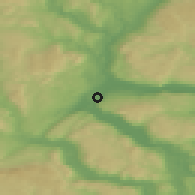 Shaded relief of the 45 km around Vestfossen, drawn from the GMTED2010 grid