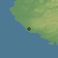 Shaded relief of the 46 km around Vigrestad, drawn from the GMTED2010 grid