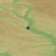 Shaded relief of the 45 km around Vingrom, drawn from the GMTED2010 grid