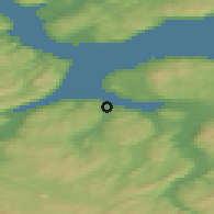 Shaded relief of the 44 km around Børsa, drawn from the GMTED2010 grid