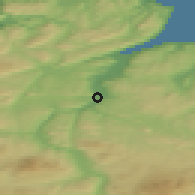 Shaded relief of the 44 km around Vormstad, drawn from the GMTED2010 grid