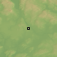 Shaded relief of the 45 km around Brårud, drawn from the GMTED2010 grid