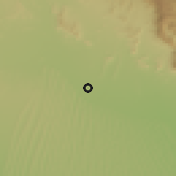 Shaded relief of the 58 km around Badiyah, drawn from the GMTED2010 grid