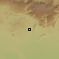 Shaded relief of the 58 km around Nizwa, drawn from the GMTED2010 grid