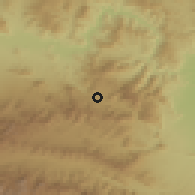 Shaded relief of the 55 km around Kotal, drawn from the GMTED2010 grid