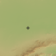 Shaded relief of the 55 km around Pabbi, drawn from the GMTED2010 grid