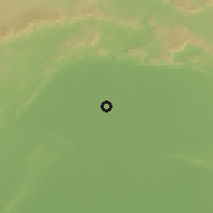 Shaded relief of the 56 km around Sibi, drawn from the GMTED2010 grid