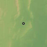 Shaded relief of the 57 km around Thāno Būla Khān, drawn from the GMTED2010 grid