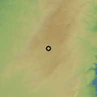 Shaded relief of the 56 km around ar-Rīh̨iyah, drawn from the GMTED2010 grid