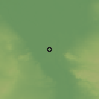 Shaded relief of the 56 km around Akkaba, drawn from the GMTED2010 grid