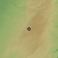 Shaded relief of the 56 km around Bayt H̨ānūn, drawn from the GMTED2010 grid