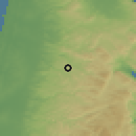 Shaded relief of the 56 km around Bayt Līd, drawn from the GMTED2010 grid