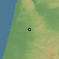 Shaded relief of the 56 km around Dar Salah, drawn from the GMTED2010 grid