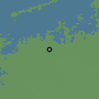 Shaded relief of the 56 km around Hindāzah, drawn from the GMTED2010 grid