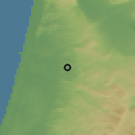 Shaded relief of the 56 km around Nazlat 'Īsā, drawn from the GMTED2010 grid