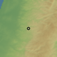Shaded relief of the 56 km around Shabtin, drawn from the GMTED2010 grid