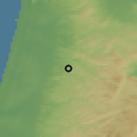 Shaded relief of the 56 km around Shufa, drawn from the GMTED2010 grid