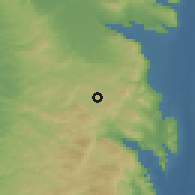 Shaded relief of the 56 km around Sir, drawn from the GMTED2010 grid