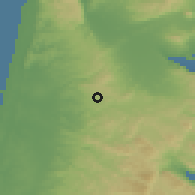 Shaded relief of the 56 km around Umm Dar, drawn from the GMTED2010 grid
