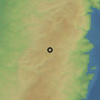 Shaded relief of the 56 km around al-Judayrah, drawn from the GMTED2010 grid