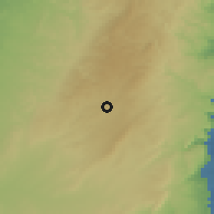 Shaded relief of the 56 km around Yaţţā, drawn from the GMTED2010 grid