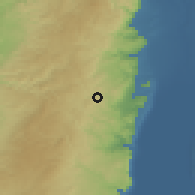 Shaded relief of the 56 km around al-'Ubaydiyah, drawn from the GMTED2010 grid