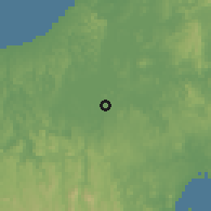 Shaded relief of the 60 km around La Pesa, drawn from the GMTED2010 grid