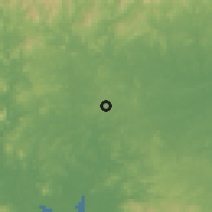 Shaded relief of the 60 km around Los Algarrobos, drawn from the GMTED2010 grid