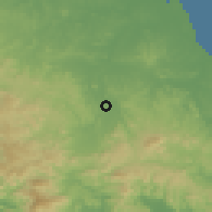 Shaded relief of the 60 km around Macaracas, drawn from the GMTED2010 grid