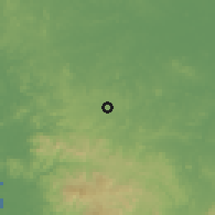 Shaded relief of the 60 km around Ocú, drawn from the GMTED2010 grid