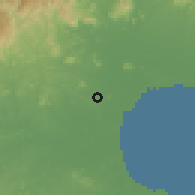 Shaded relief of the 60 km around Pocrí, drawn from the GMTED2010 grid