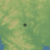 Shaded relief of the 60 km around San Francisco, drawn from the GMTED2010 grid