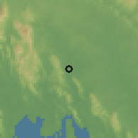 Shaded relief of the 60 km around Santa Fé, drawn from the GMTED2010 grid