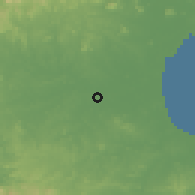 Shaded relief of the 60 km around Santa María, drawn from the GMTED2010 grid