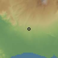 Shaded relief of the 60 km around Sioguí Arriba, drawn from the GMTED2010 grid