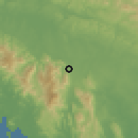 Shaded relief of the 60 km around Tortí, drawn from the GMTED2010 grid