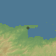 Shaded relief of the 60 km around Tubualá, drawn from the GMTED2010 grid