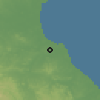 Shaded relief of the 60 km around Chitré, drawn from the GMTED2010 grid