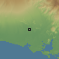 Shaded relief of the 60 km around David, drawn from the GMTED2010 grid